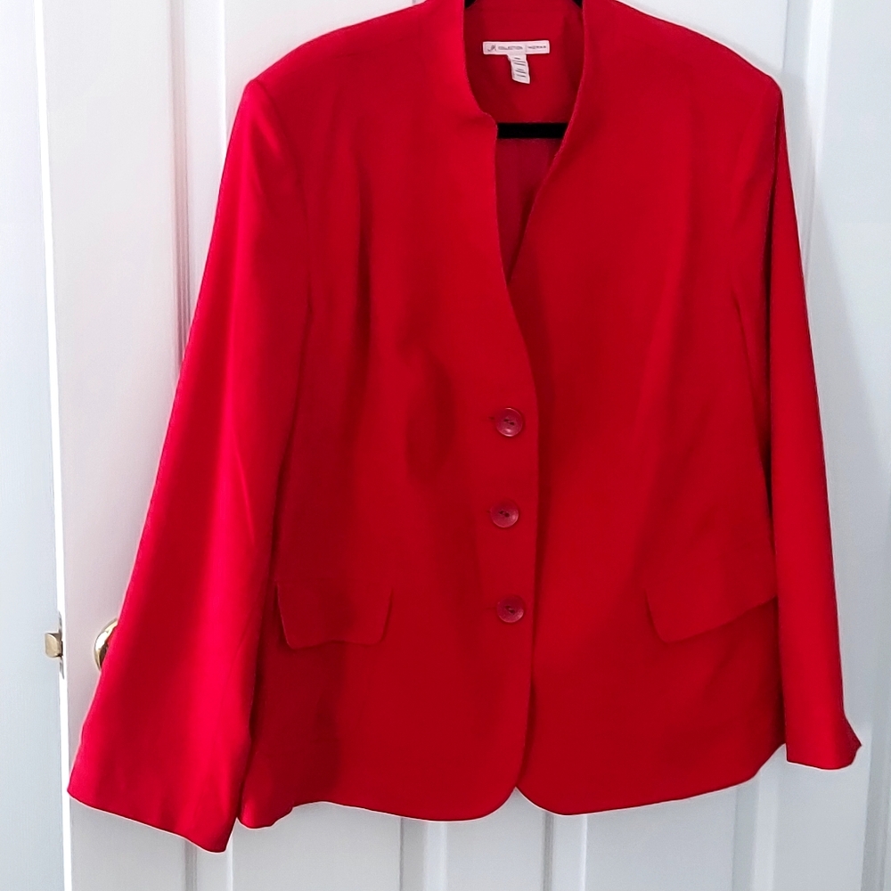 J M Collection Red Blazer